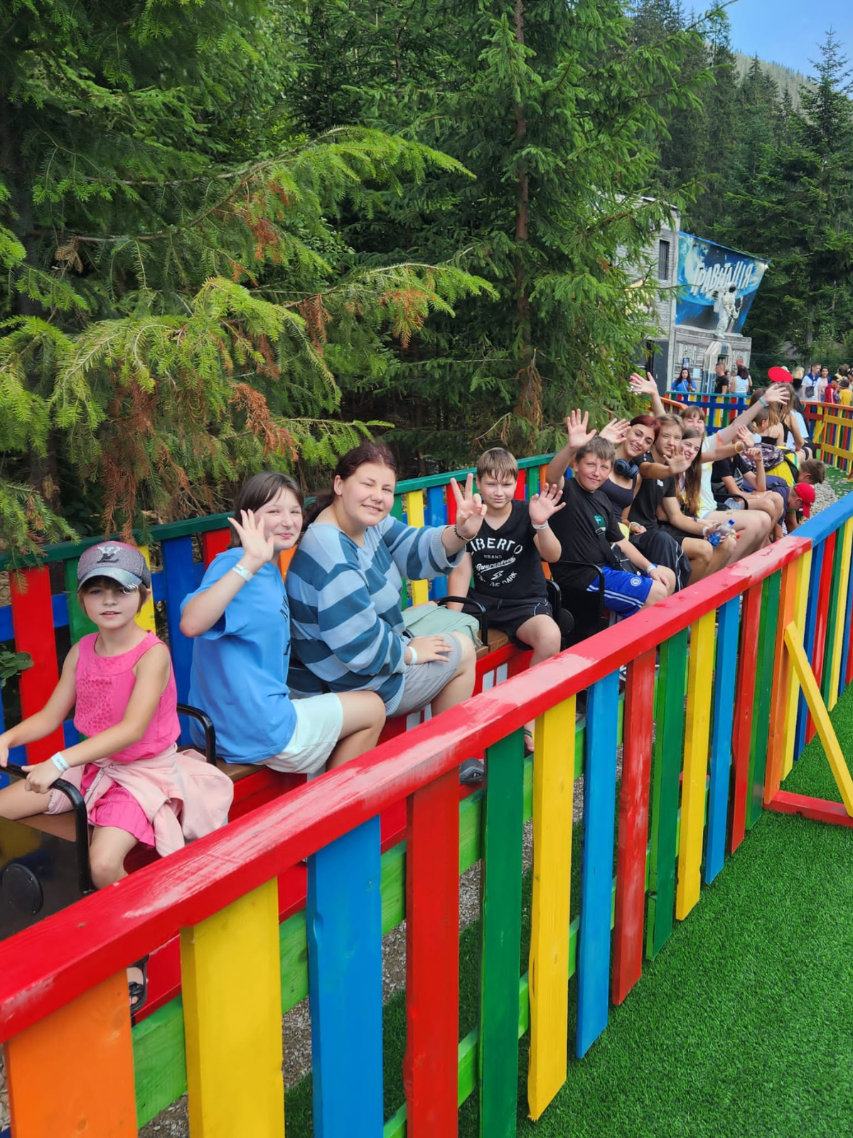 Ukrainian children enjoying summer camp away from orphanage 