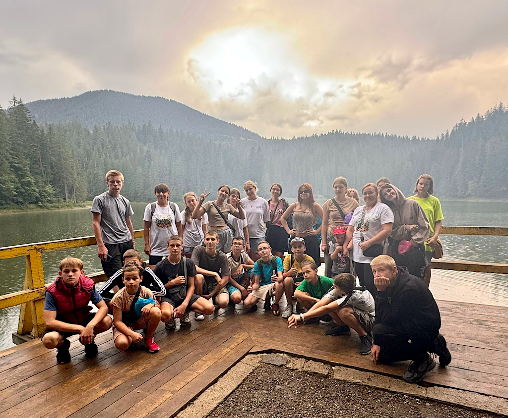 Young children in Carpathian mountains enjoying Camp Dreamland