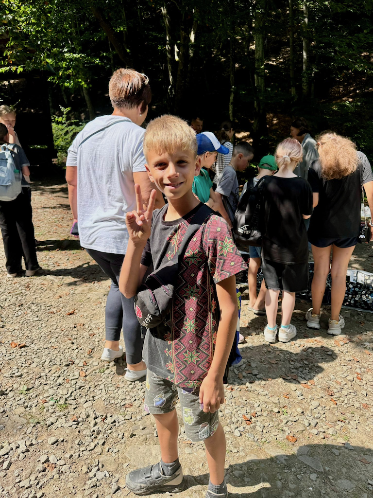 Young Ukrainian Boy enjoying summer camp