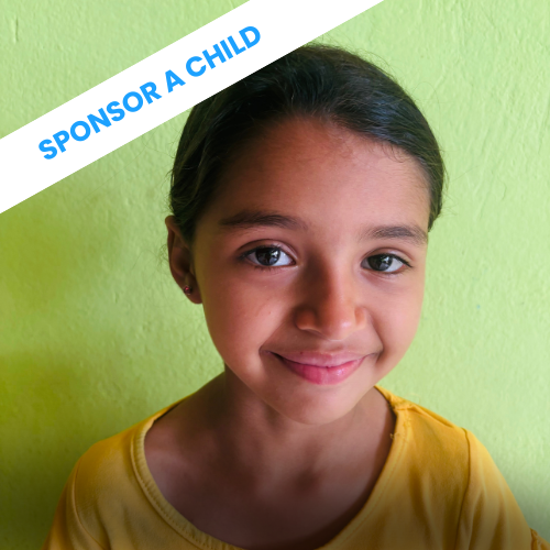 This image features Sophia, one of the many children supported by Frontier Horizon. A smiling young girl in a yellow shirt stands in front of a green wall, representing the hope and potential your advocacy makes possible. The banner text, “Become an Advocate,” invites visitors to join as monthly supporters to help children like Sophia thrive.